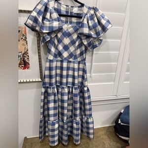 Hunter Bell Blue Gingham Dress Size 4